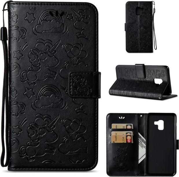 Produktbild MU Style Magnetische Lederhülle mit Einhorn Muster (Samsung Galaxy A8 (2018))