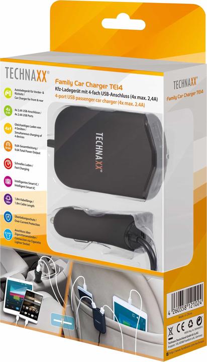 Actual product image Technaxx Family Car Charger TE14