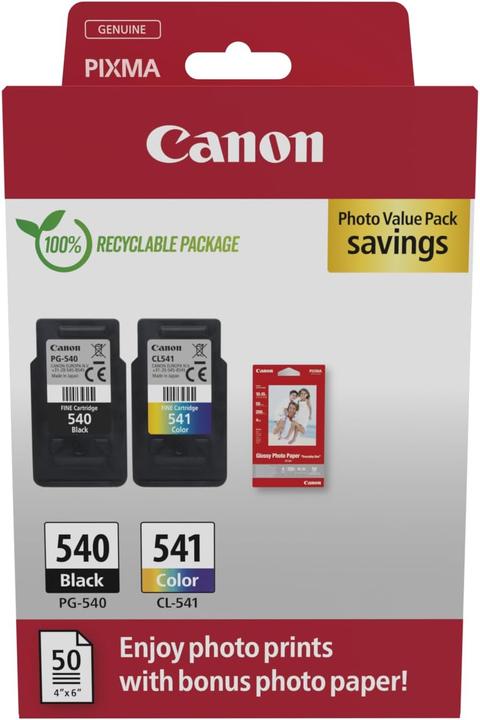 Actual product image Canon PG-540/CL-541 Ink Cartridge PVP (M, FC, C, Y)