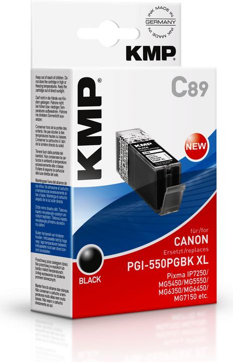 Image du produit KMP Cartouche d'encre C89 compatible avec Canon PGI-550PGBK (CF)