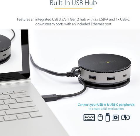 Image du produit StarTech .com Adaptateur USB C multiport (USB-C, 3 Ports)