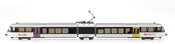 Produktbild Piko Thurbo el. Triebwagen GTW 2/6 733-1 mit zwei Stromabnehmern Ep. VI DCS (Spur H0)