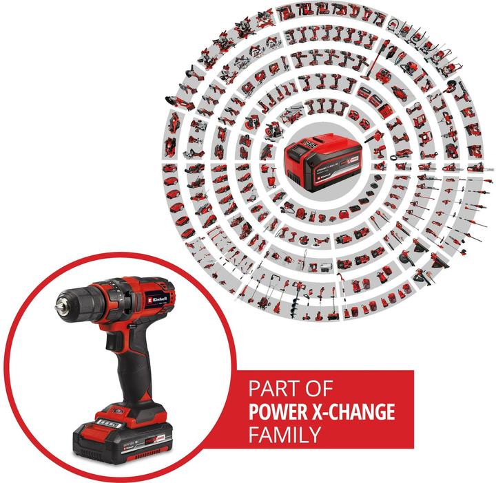 Actual product image Einhell Cordless drill driver TC-CD 18/38-2 Li ( 1 x 1.5 Ah) (Rechargeable battery operated)