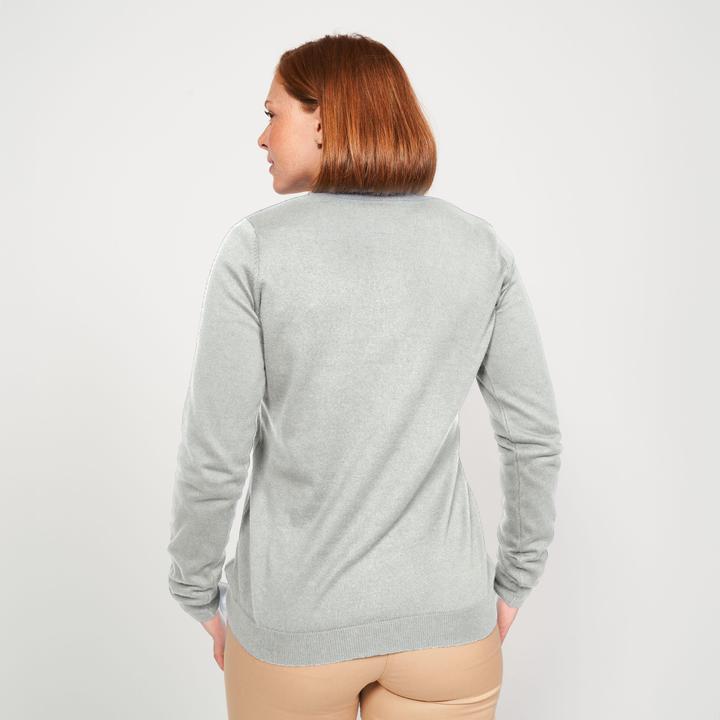 Actual product image Inesis Ladies golf pullover V-neck cotton - CW 100 grey