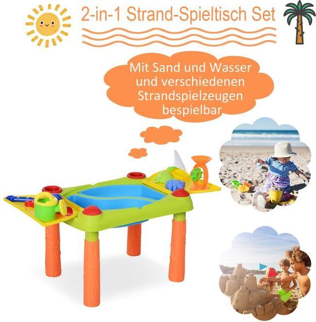 Image du produit Swisshandel24 Table de jeu de sable et d'eau pour enfants table de boue pour enfants en extérieur table de jeu en