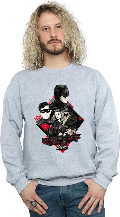 Immagine prodotto Felpa in cotone da uomo Batman Serie TV Personaggi Skyline (L)