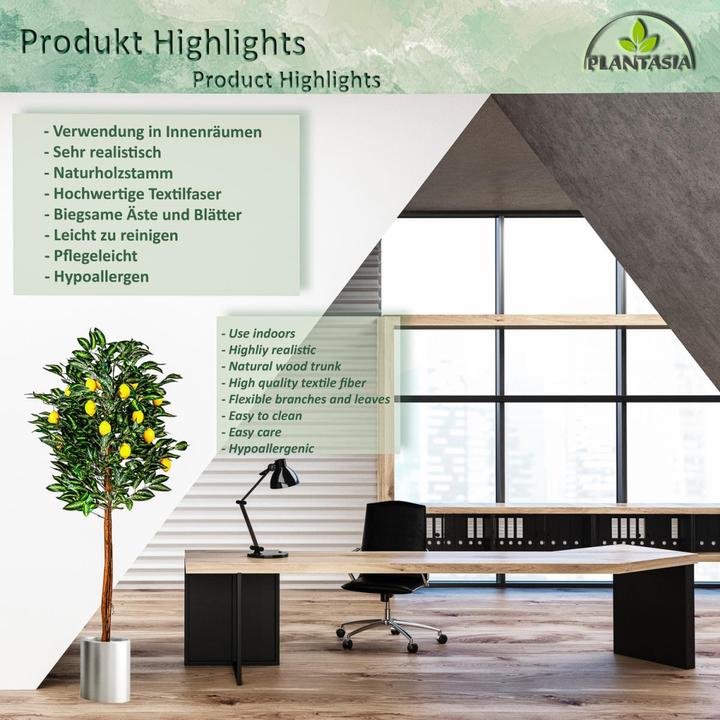 Produktbild Plantasia Kunstpflanze Zitronenbaum 180cm (180 cm)