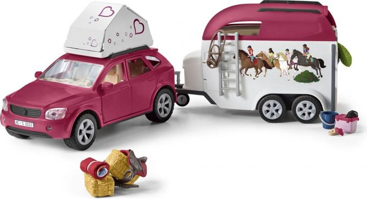 Image du produit Schleich Aventure avec voiture et remorque à chevaux
