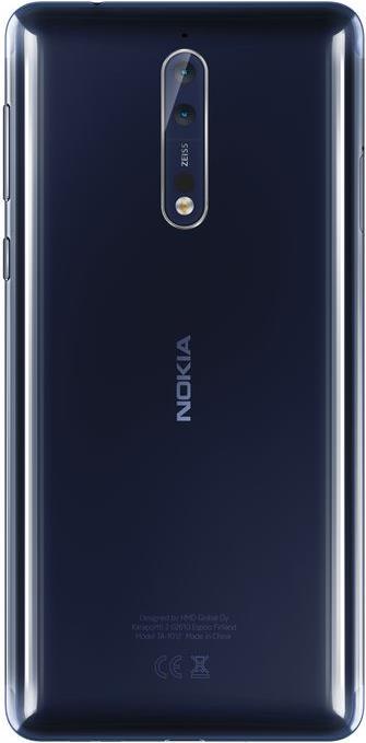 Actual product image Nokia 8 (128 GB, Polished Blue, 5.30", Hybrid Dual SIM, 13 Mpx, 4G)