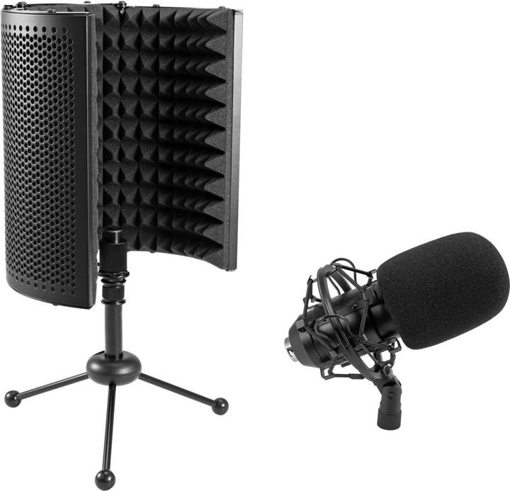 Produktbild Omnitronic Set MIC CM-78MK2 Grossmembran-Kondensatormikrofon + AS-04 Tisch-Mikrofon-Absorbersystem