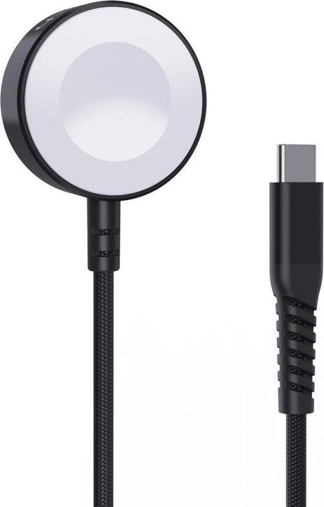 Produktbild Choetech T319 MFI 5W kabelloses Ladegerät für Apple Watch + USB-C-Kabel – Schwarz (5 W)