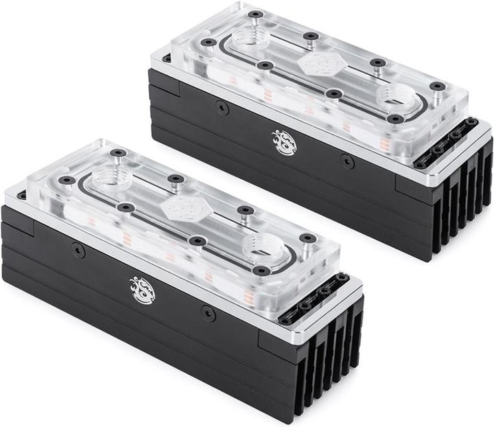 Bitspower Refroidisseur de mémoire, ARGB - transparent pack de 8