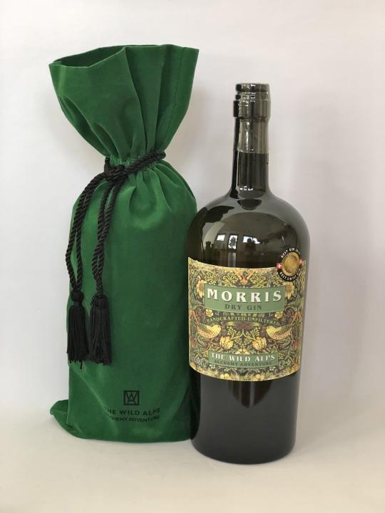 Produktbild The Wild Alps MORRIS London Dry Gin in Velvet Sachet 75 cl / 47 % Schweiz (1 x 75 cl)