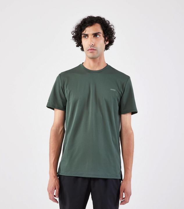 Kiprun Laufshirt kurzarm Herren atmungsaktiv - Run 500 Dry dunkelgrün