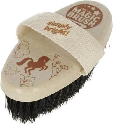 Immagine prodotto Kerbl Magic Brush spazzola per pelliccia con crine di cavallo, 14x7 cm, giglio d'acqua