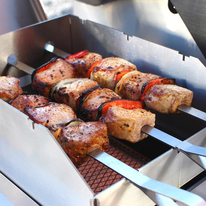 Produktbild All'Grill Edelstahl Schaschlik-Set mit Spritzschutz für EXTREM,Ultra u. Outdoorküche