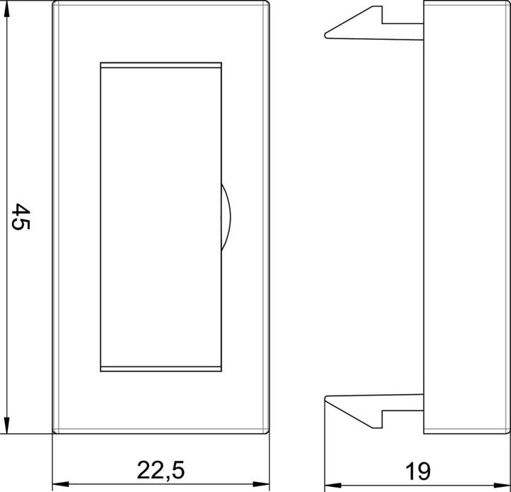 Actual product image OBO Bettermann Blind cover 1/2 module with 6117410 (0.90 cm)