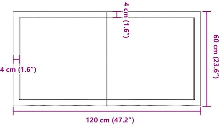 Actual product image VidaXL Saba (120 x 60 x 4 cm)