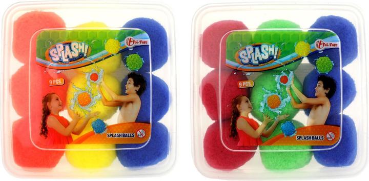 Actual product image Toi-Toys Reusable water balloons Splash - 9 piece water ball set in storage box - Ø 7 c