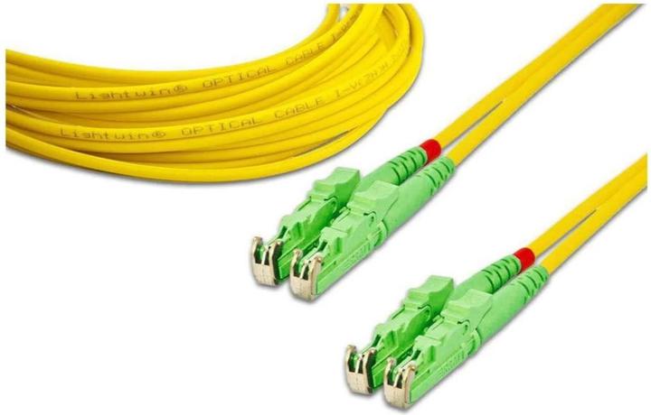 Wirewin Câble patch à fibre optique E2000/APC-E2000/APC, monomode, duplex, 2m (2 m)
