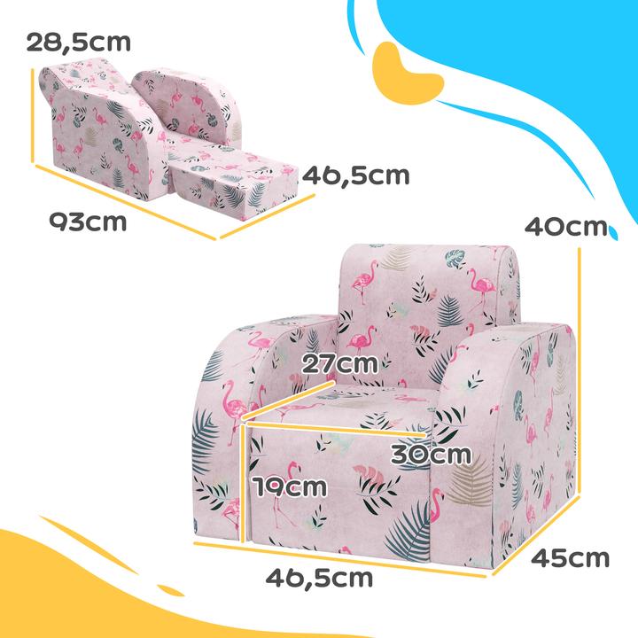 Actual product image Aiyaplay Kindersessel Schaumstoff, Polyester Rosa (Child armchair)