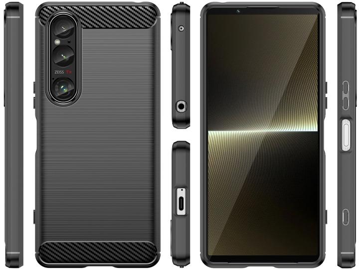 Produktbild Screenguard Sony Xperia 1 VI Hülle Carbon Brushed Soft TPU (Sony Xperia 1 VI)