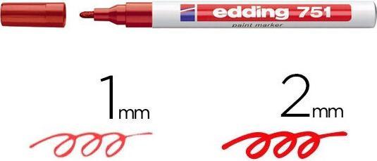 Produktbild Edding 751 Glanzlack-Marker (Rot, 1 mm, 1 x)