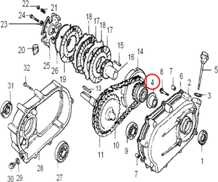 Produktbild Wiltec Ölbadkupplung Ersatzteil Druckscheibe Ölbad 25 mm Benzinmotor 9-13 PS Kupplung