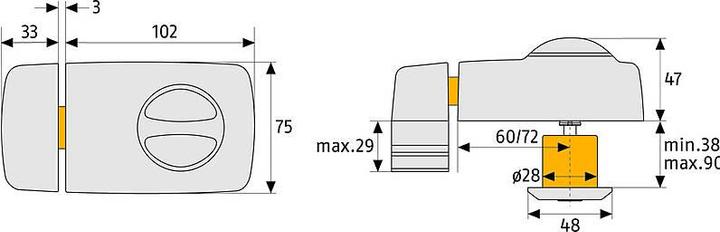 Immagine prodotto Abus 7010 S VdS EK Serratura per porta, con chiave identica