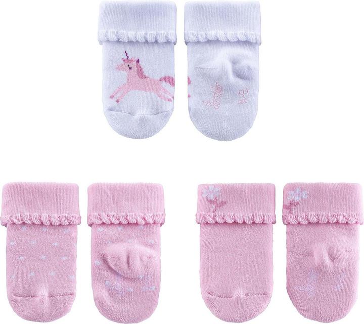 Produktbild Sterntaler Baby Söckchen 3er Pack Einhorn (3er Pack, 17 - 18)