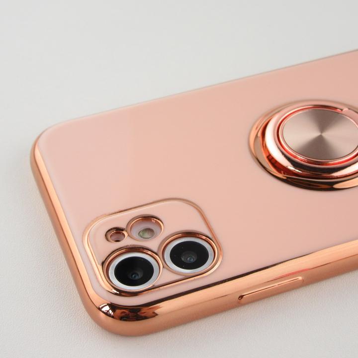 Produktbild PhoneLook Hülle Gummi Bronze mit Ring (Apple iPhone 14 Pro)
