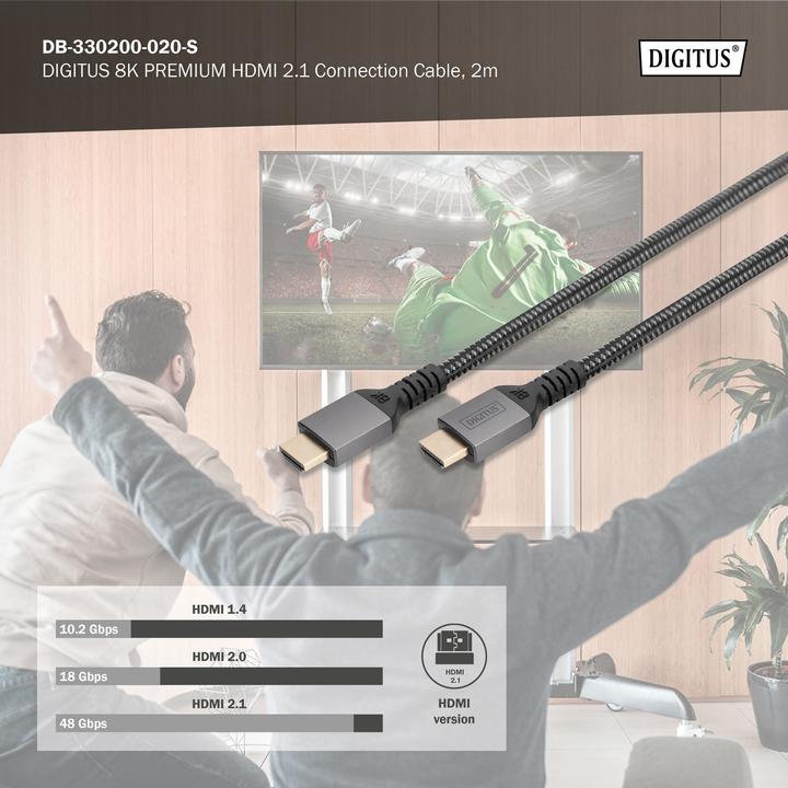 Actual product image Digitus 8K HDMI Ultra High Speed Connection Cable (2 m, HDMI)
