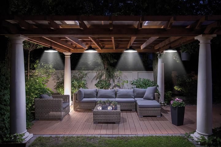 Produktbild Lunartec Solar-LED-Doppel-Hängelampe (105 lm, IP45)