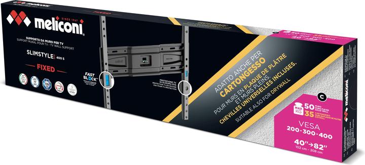 Image du produit Meliconi Meuble TV Slimstyle Plus 400 S (Mur, 82", 50 kg)