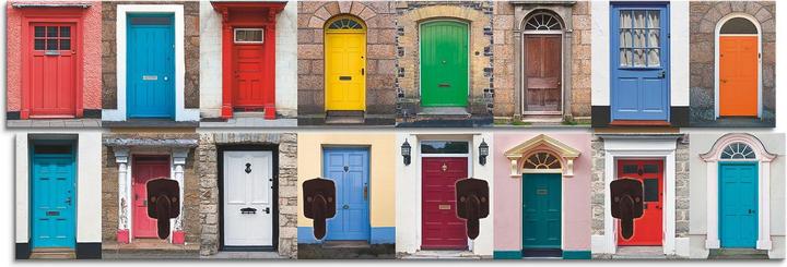 Produktbild Artland Fotocollage von 32 bunten Haustüren