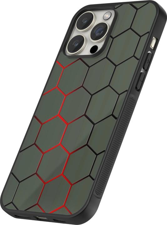 Image du produit PhoneLook Coque Silicone rigide noir Geometric Line red (Apple iPhone 13 Pro Max)