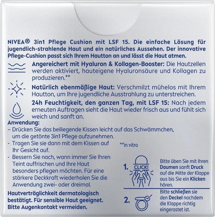 Nährwerte und Zutaten NIVEA 3in1 Pflege Cushion (02 Medium)