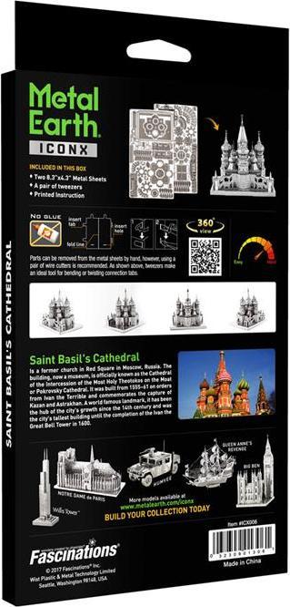 Actual product image Metal Earth ICONX St. Basil Cathedral