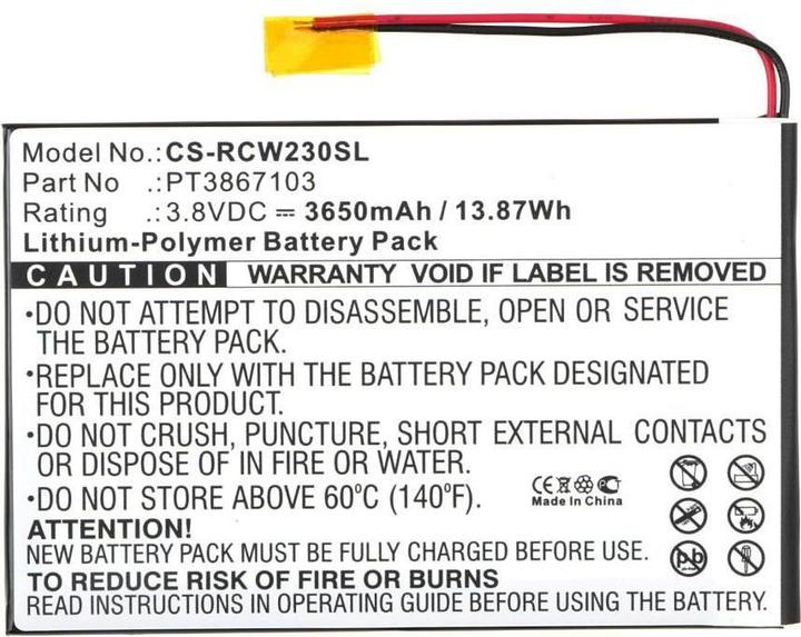 Immagine prodotto CoreParts Batteria per tablet RCA (3650 mAh)