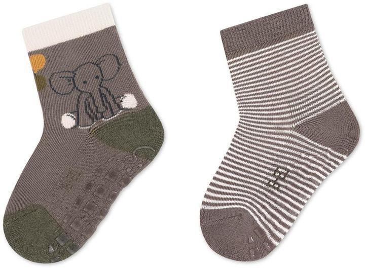 Sterntaler Antirutsch-Socken Eddy 2er Set Grau Gr. 19/20 (2er Pack, 19 - 20)