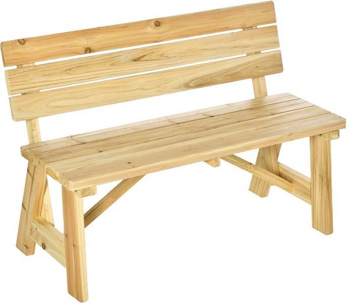 Image du produit Swisshandel24 Banc de jardin 2 places banc de parc en bois banc jusqu'à 220 kg banc banc de terrasse avec dossier