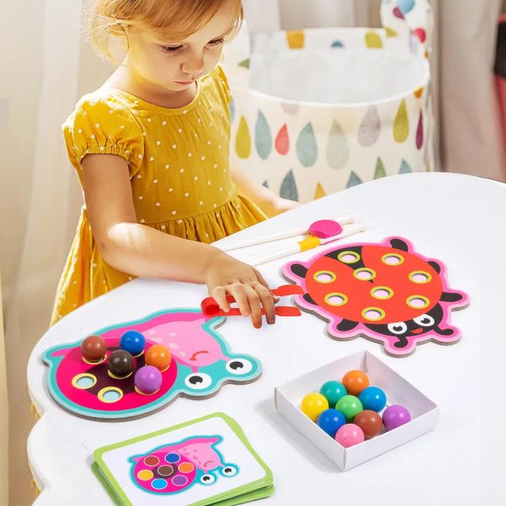 Immagine prodotto Activity Board Perline a clip classificazione dei colori abbinamento giocattolo bambini logica concentrazione