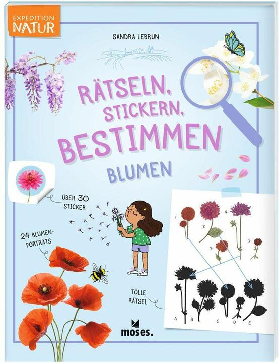 Produktbild Expedition Natur Rätseln, Stickern, Bestimmen - Blumen (Deutsch, Mary Gribouille, Sandra, Lebrun, 2024)