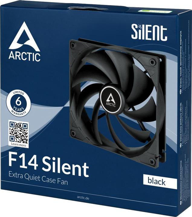 Image du produit Arctic F14 Silent Boîtier d'ordinateur Ventilateur 14 cm noir 1 pièce(s) (140 mm, 1 x)