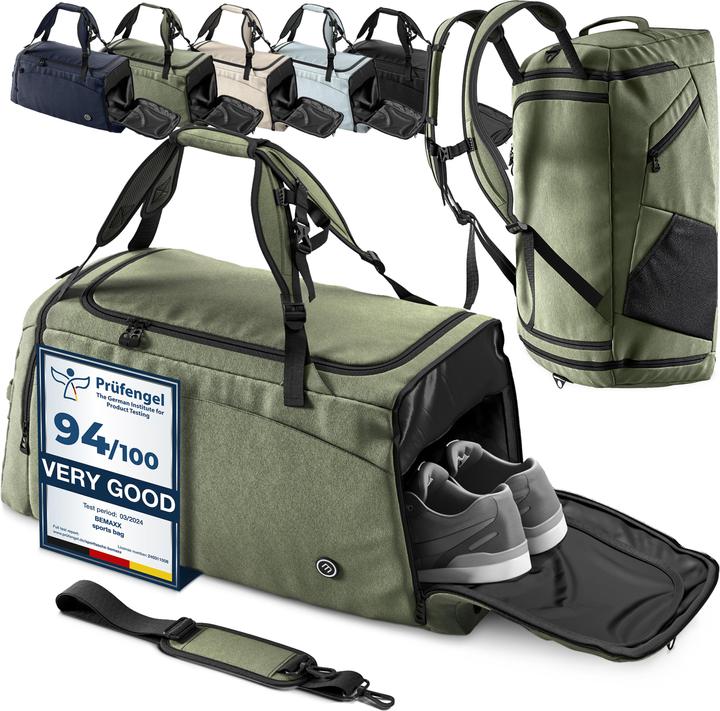 Image du produit BeMaxx Sport-Trainingstasche, 60L, Grun (60 l)