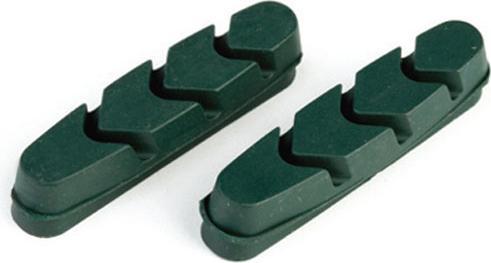 Produktbild Clarks CP221 Bremskladding für Shimano/Campagnolo, 52 mm, für Keramikfelgen, Strasse, Grün (DWZ) (Shimano, Campagnolo, Gummi)