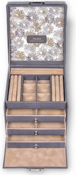 Produktbild Sacher 29.510.561643 - Schmuckkasten Evita fleur venice grau Leder