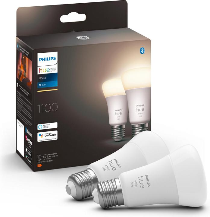Immagine prodotto Philips Hue Tonalità di bianco (E27, 9.50 W, 1050 lm, 2 x, F)