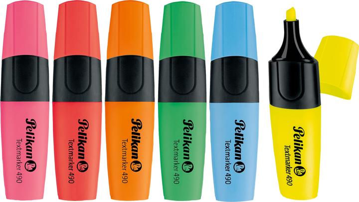 Actual product image Pelikan Highlighter 490 (Neon yellow, Neon pink, Neon green, Neon orange, 2 mm, 6 x)