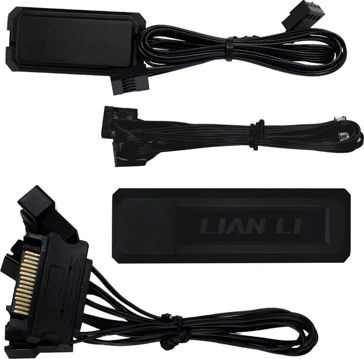 Actual product image Lian-Li UNI FAN TL Wireless LCD Lüfter, ARGB, PWM, 3er-Pack inkl. Controller - 120 mm, schwarz (120 mm, 3 x)